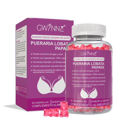 Gwynne Puro Natural Aumento De Mamas Lifting De Glúteos,con Pueraria Mirifica 1000mg Y Extracto De Papaya 500mg,apoyo Al Crecimiento Mamario,piel Sana,estrógeno,60 Gominolas