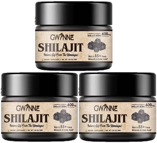 Gwynne Shilajit resina natural pura orgánica del himalaya 600g 3pcs color blanco