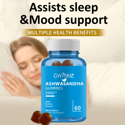 Gwynne Gominolas De Vitaminas Con Sabor A Bayas Mixtas,reduce El Estrés, Favorece El Sueño Y Mejora La Calidad De Vida 60 Gominolas