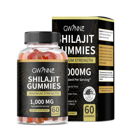 Gomitas De Shilajit 60 Unidades Sabor A Frambuesa Y Sandía Gwynne 1000mg