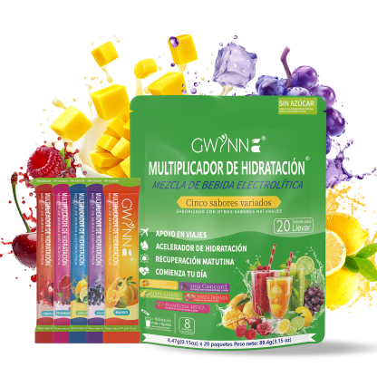 Gwynne Multiplicador De Hidratacion Mezcla De Bebida Electrolitica,supercalm Nutricional Bebidas Mixtas En Polvo Con Sodio ,vitamina C Y B12,sabores Mixtos 20 Unidade