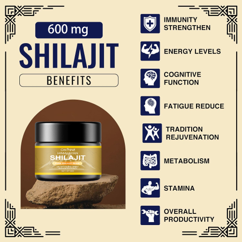 Gwynne Resina De Shilajit Natural Pura Orgánica Del Himalaya Color 2pcs + Gomitas De Shilajit 60 Unidades Sabor A Frambuesa Y Sandía