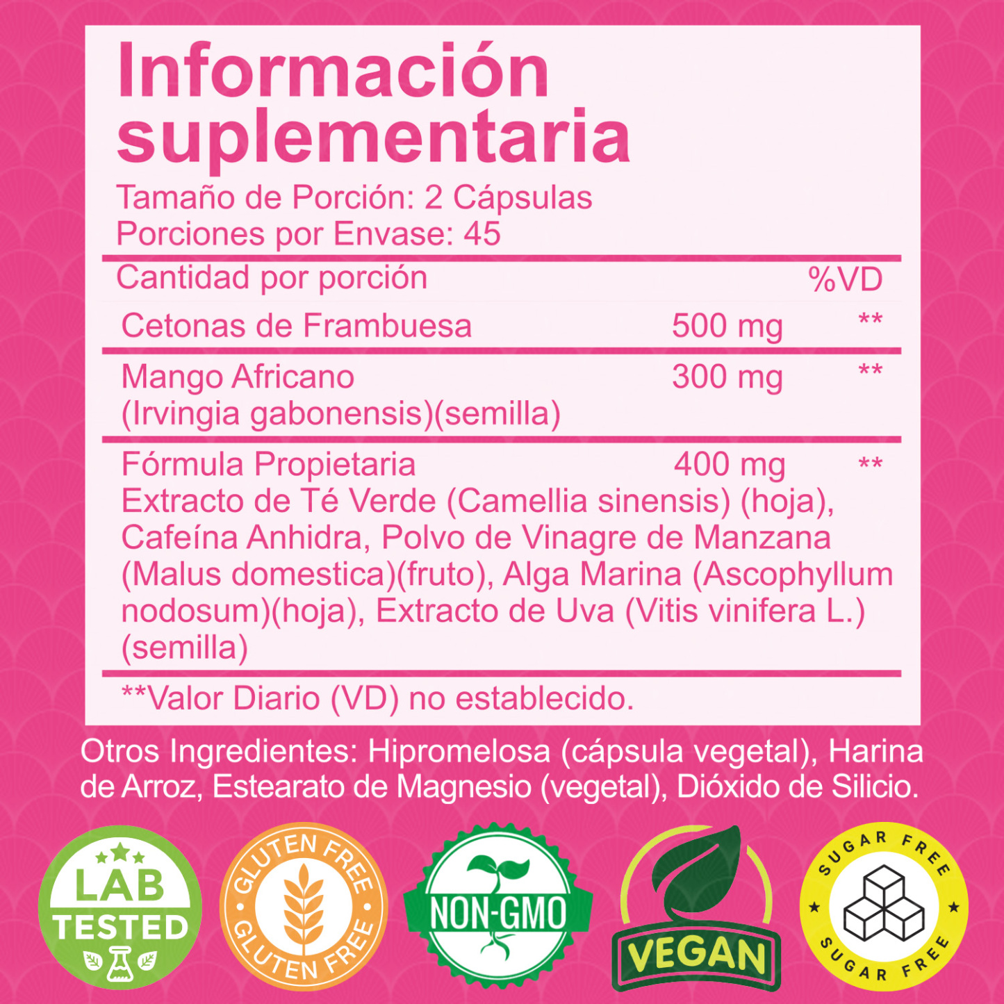 Gwynne Suplementos De Supresor Del Apetito Glp-1,con Cetonas De Frambuesa,mango Africano,apoya El Metabolismo, La Absorción Nutricional,inhibición Del Apetito Y La Digestión,90 Cápsulas