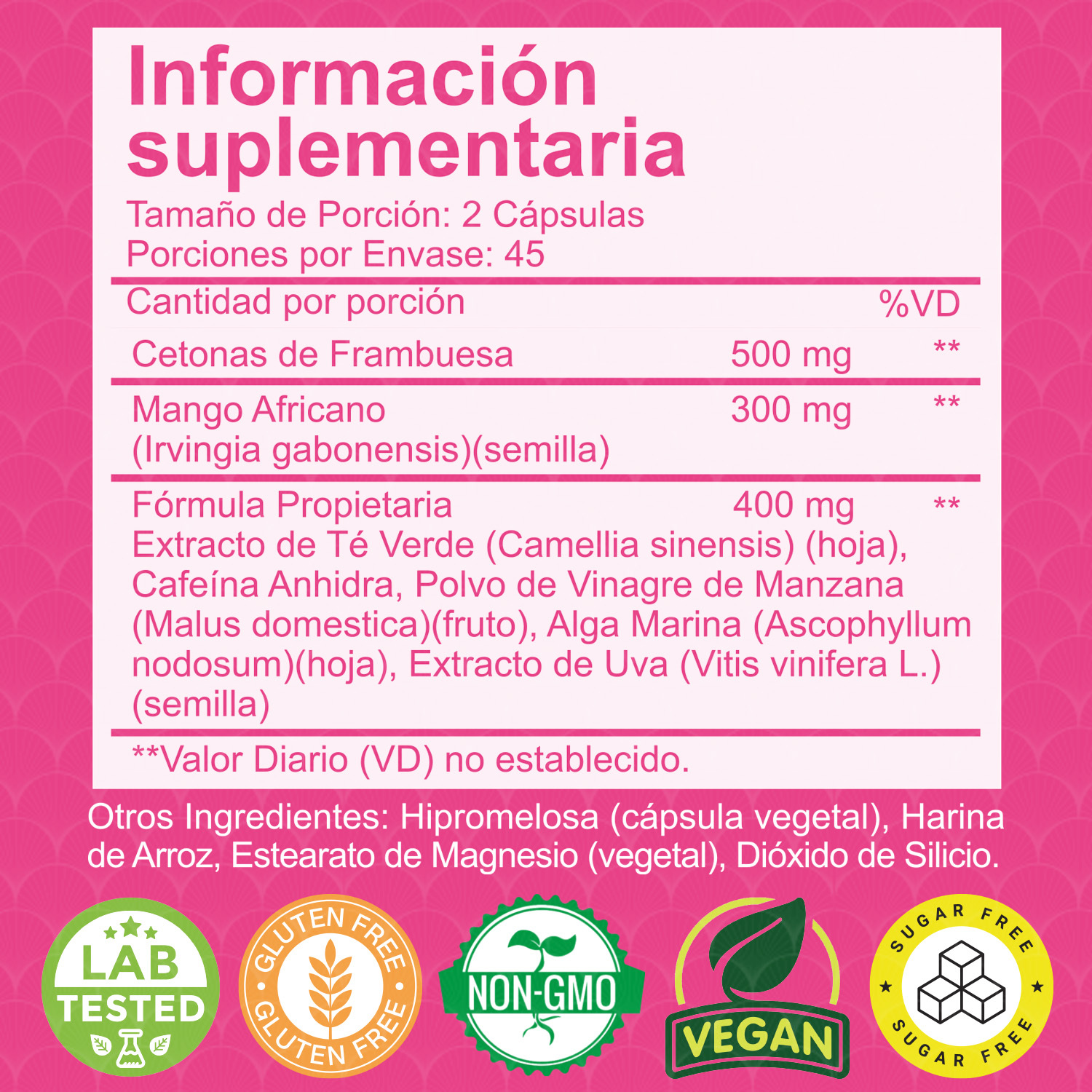 Gwynne Suplementos De Supresor Del Apetito Glp-1,con Cetonas De Frambuesa,mango Africano,apoya El Metabolismo, La Absorción Nutricional,inhibición Del Apetito Y La Digestión,90 Cápsulas