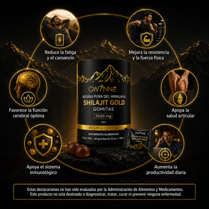 Gwynne Shilajit Gummies Puro Del Himalaya 85 Micronutrientes 3000mg Apto Para Hombres Y Mujeres 100% Natural Orgánico 60 Gommies