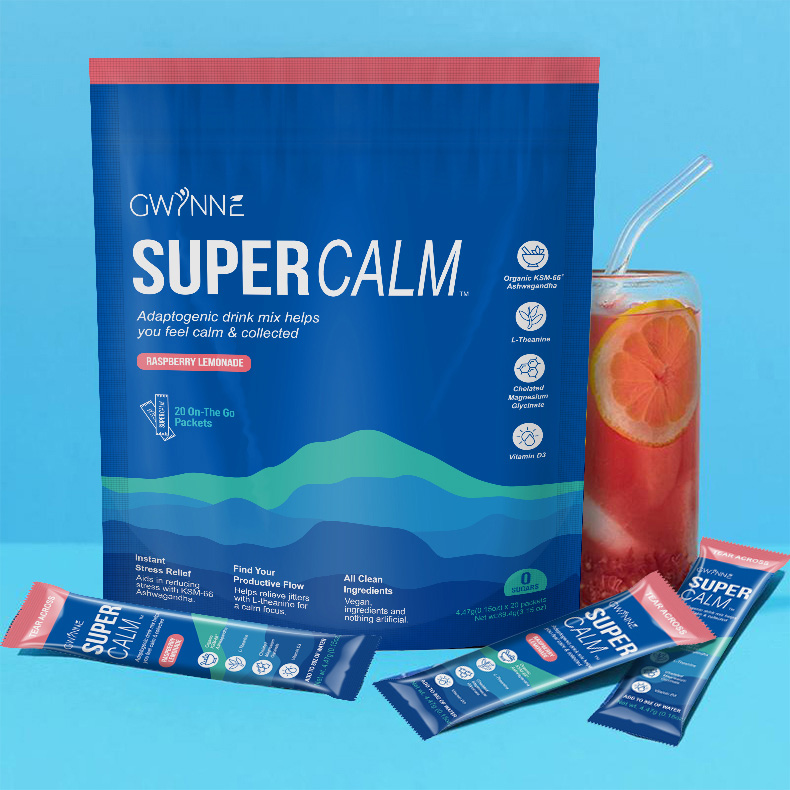 Mezcla De Bebidas En Polvo Supercalm Suplementos Frambuesa E