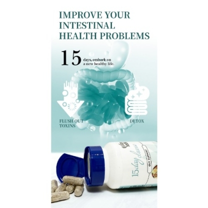 Gwynne 15 Day Cleanse Advanced Detox Formula Detox Intestino 30 Cápsulas sin sabor embotelladas