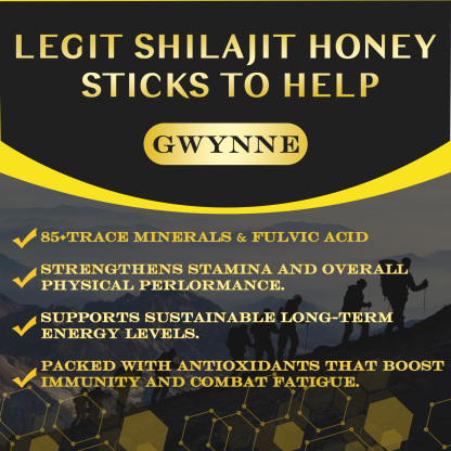 Gwynne Shilajit Honey Sticks Suplementos 30 Sticks Puro Del 3000mg Himalaya 85 Micronutrientes Apto Para Hombres Y Mujeres 100% Natural Orgánico