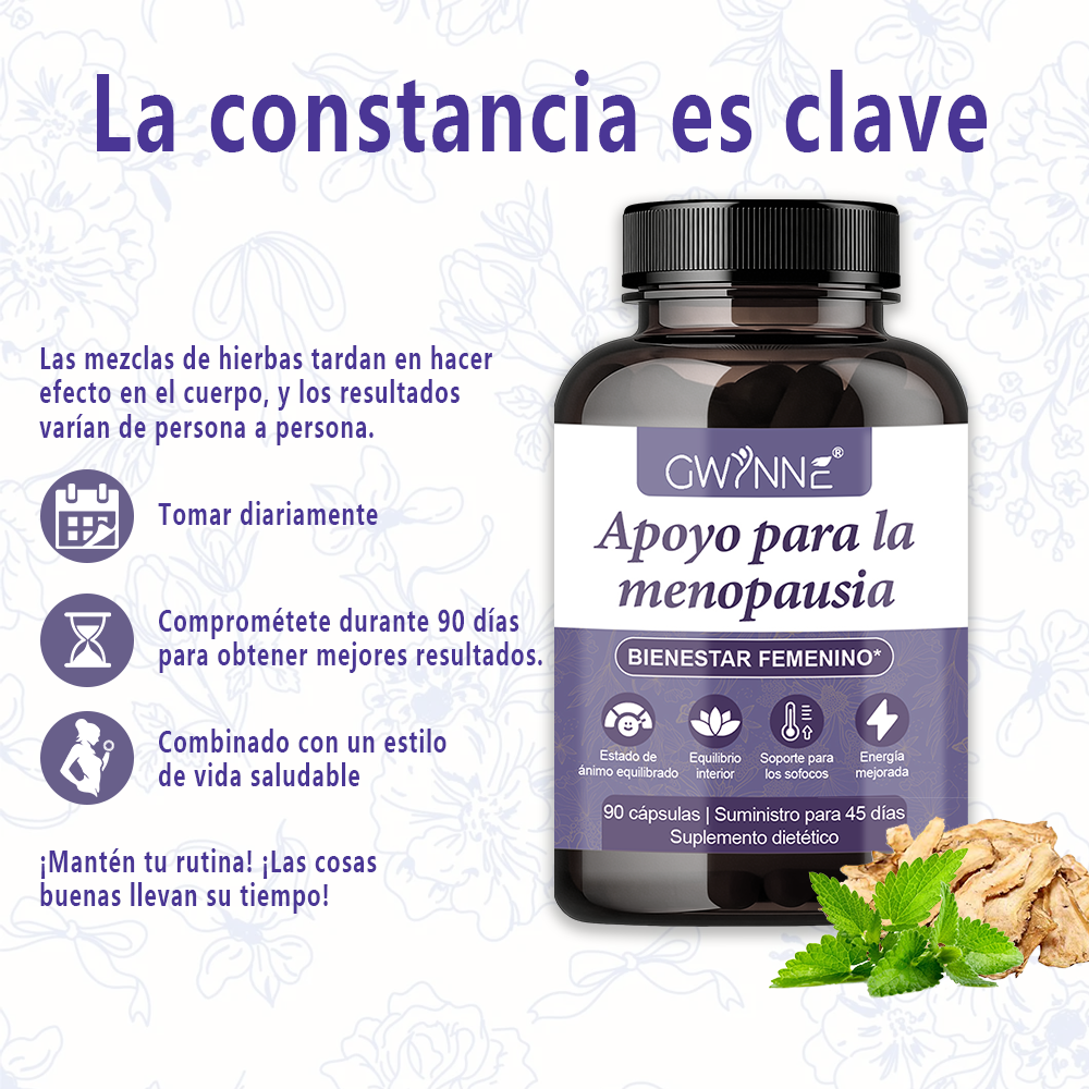 Gwynne Suplemento De Menopausia Para Mujeres,cápsulas De Equilibrio De Hormona Femenina Para Sudores Nocturnos Salpicaduras Calientes Y Oscilaciones De Estado De Ánimo Con Dong Quai,magnesio,90 Cáps
