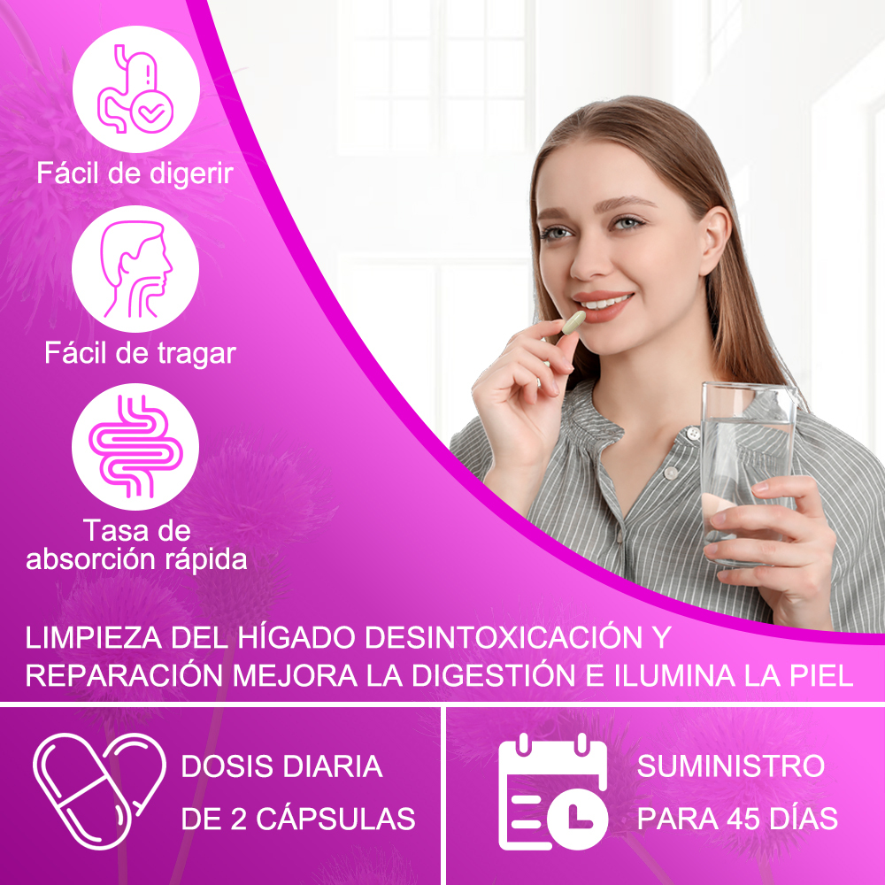 Gwynne Cardo Mariano Orgánico Cápsulas,silymarin Milk Thistle 30:1 Extracto,apoyo A La Desintoxicación Y Reparación Del Hígado,apoyo A Los Antioxidantes,muscular Y Óseo,90 Cápsulas