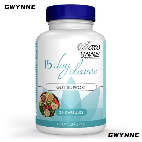 Gwynne 15 Day Cleanse Advanced Detox Formula Detox Intestino 30 Cápsulas sin sabor embotelladas