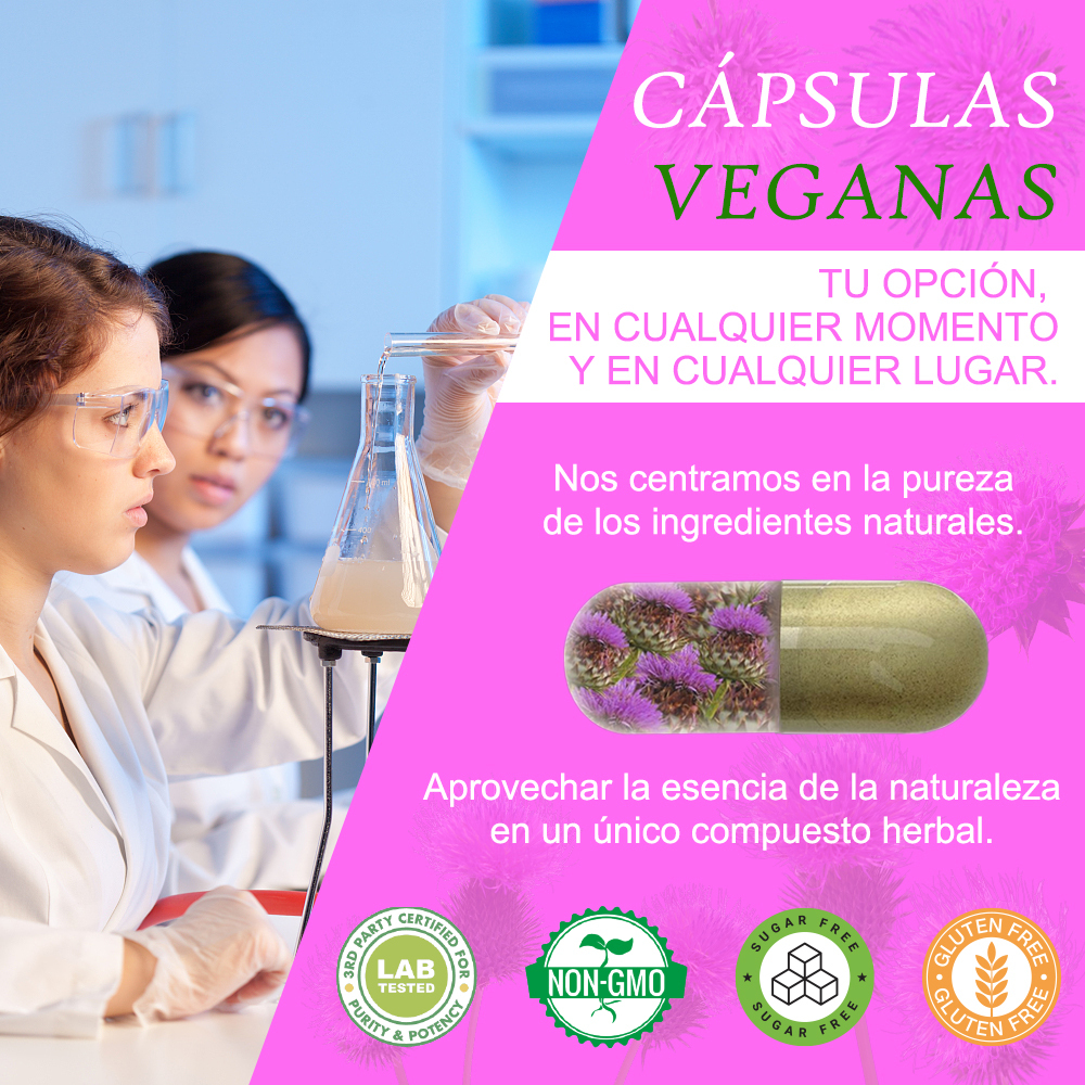 Gwynne Cardo Mariano Orgánico Cápsulas,silymarin Milk Thistle 30:1 Extracto,apoyo A La Desintoxicación Y Reparación Del Hígado,apoyo A Los Antioxidantes,muscular Y Óseo,90 Cápsulas