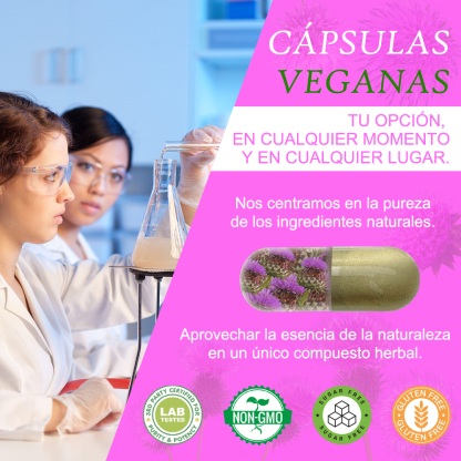 Gwynne Cardo Mariano Orgánico Cápsulas,silymarin Milk Thistle 30:1 Extracto,apoyo A La Desintoxicación Y Reparación Del Hígado,apoyo A Los Antioxidantes,muscular Y Óseo,90 Cápsulas