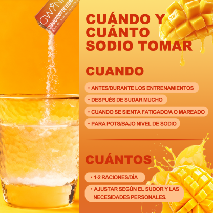 Gwynne Multiplicador De Hidratacion Mezcla De Bebida Electrolitica,supercalm Nutricional Bebidas Mixtas En Polvo Con Sodio ,vitamina C Y B12,sabor A Mango 20 Unidade