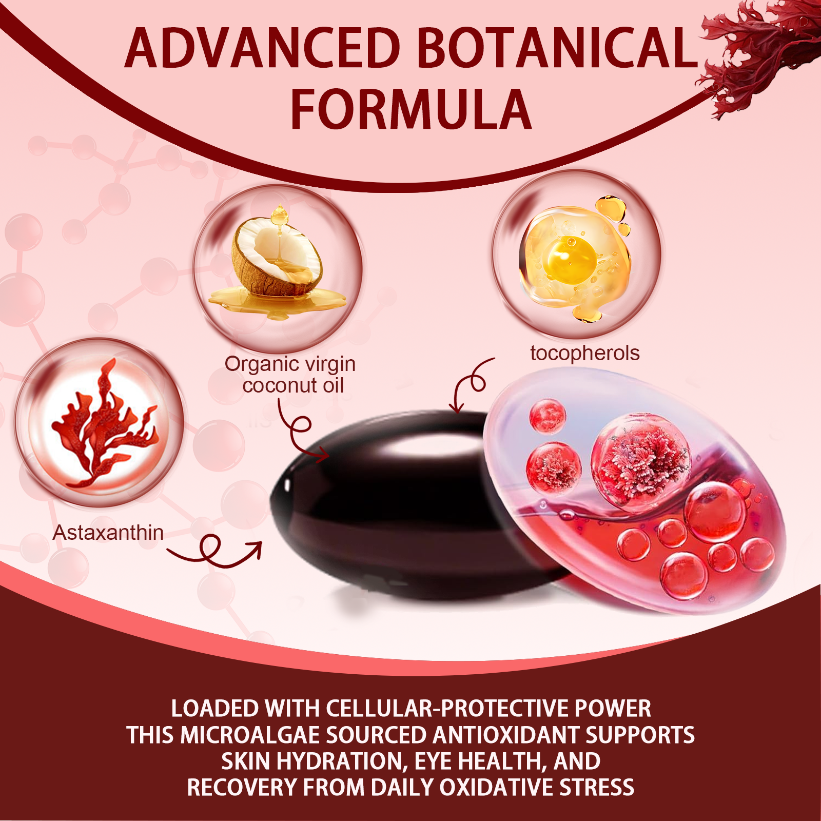 Gwynne Astaxantina 12 Mg 300 Cápsulas Blandas Antioxidante,astaxantina Antioxidant From Fresh Haematococcus Pluvialis,apoya La Salud Ocular, Articular Y Cutánea