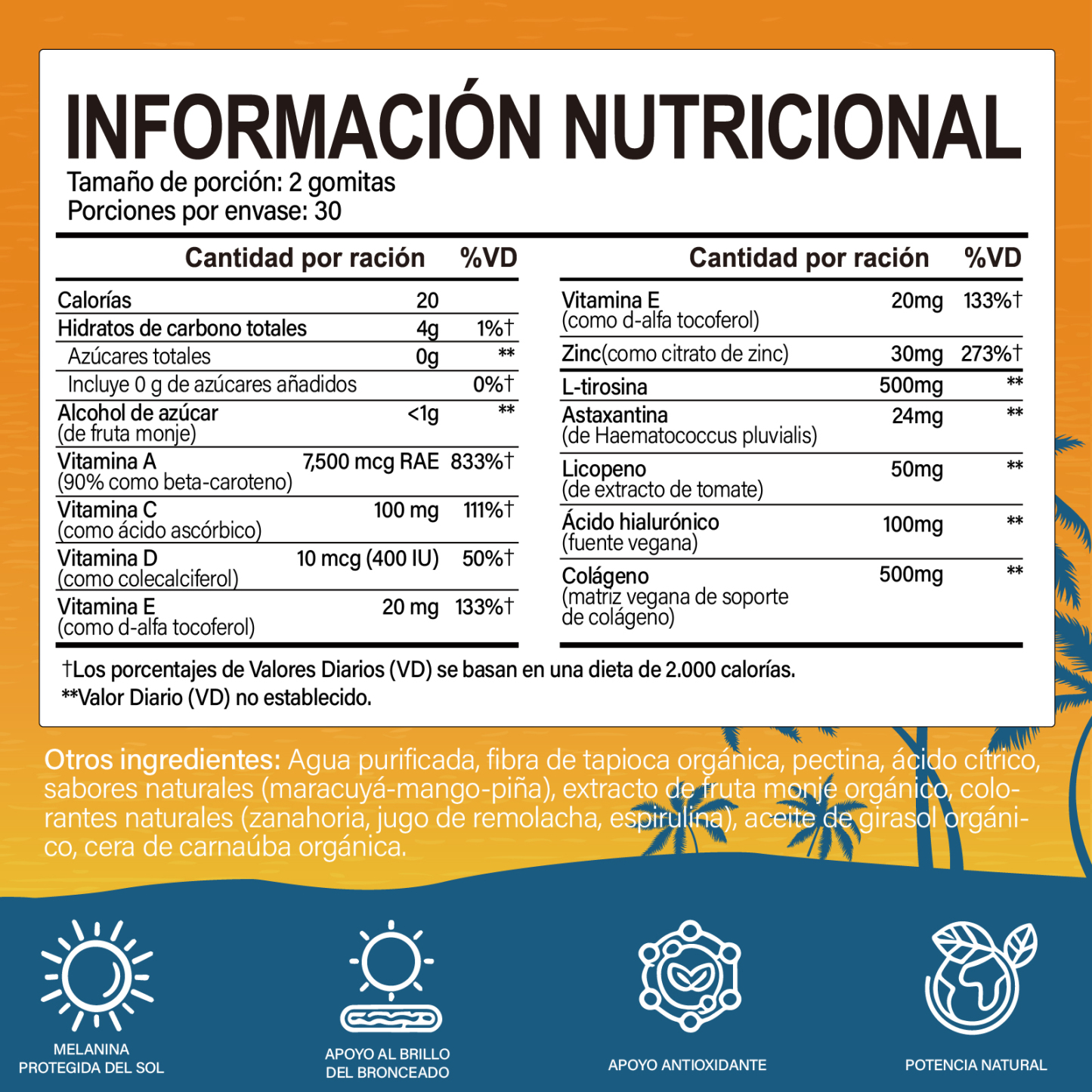 Gwynne Tanning Gummies Para Mujeres Y Hombres,con Astaxantina,licopeno,colágeno Y Vitaminas,radiancia E Hidratación De La Piel,60 Gummie