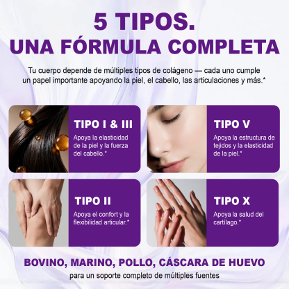 Gwynne Péptidos de Colágeno Múltiples 4000 mg,con Biotina y Ácido Hialurónico,300 Cápsulas