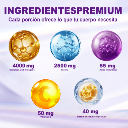 Gwynne Péptidos de Colágeno Múltiples 4000 mg,con Biotina y Ácido Hialurónico,300 Cápsulas