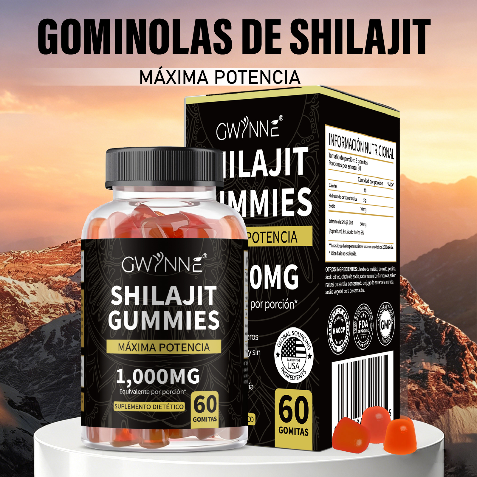 1. Recarga tu vida con la resina de shilajit del Himalaya, que ofrece una sensación de fuerza y energía gracias a sus propiedades nutricionales. Contiene más de 85 oligoelementos y ácido fúlvico, lo que favorece una mejor absorción de minerales y contribu