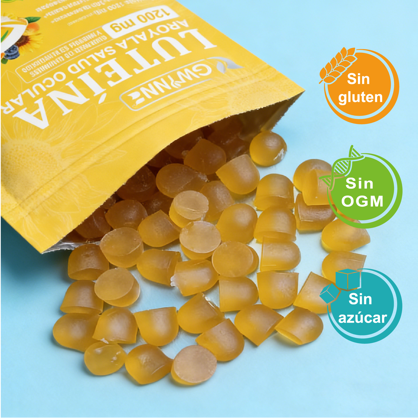 Gwynne Gummies De Luteína 60 Gummie,suplemento De Vitaminas Y Minerales Oculares Con 40mg De Luteína Y 8mg De Zeaxantina,vitaminas Gomosas Para El Apoyo A La Salud Ocular