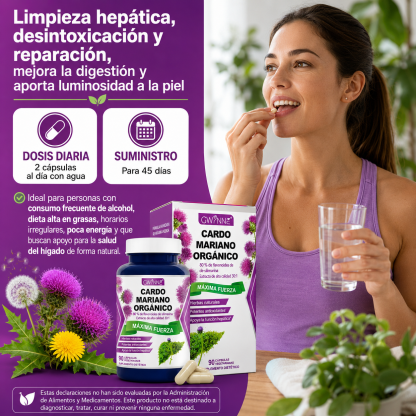 Gwynne Cardo Mariano Orgánico Cápsulas,silymarin Milk Thistle 30:1 Extracto,apoyo A La Desintoxicación Y Reparación Del Hígado,apoyo A Los Antioxidantes,muscular Y Óseo,90 Cápsulas