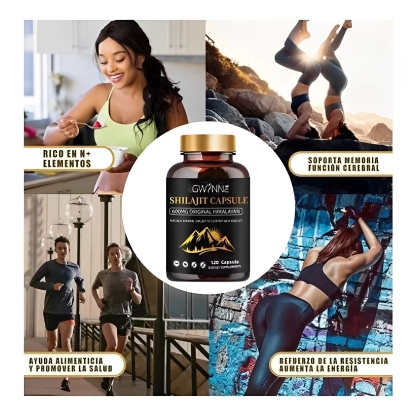 GWYNNE Delhi Himalaya Charaji Orgánico Puro 30g Charaji Cápsulas 60pcs