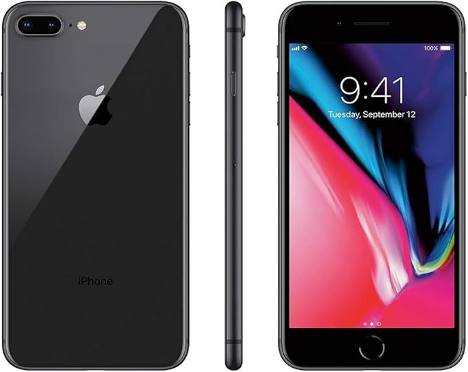 Apple iPhone 8 Plus 64GB 256GB,Smartphone US Version,iOS 14,5.5 Inches,Black,Resolution-1920 x 1080