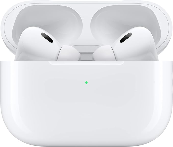 Apple AirPods Pro 2 Wireless Earbuds, Bluetooth Headphones, Active Noise Cancellation, Hearing Aid Feature, Transparency, Personalized Spatial Audio, High-Fidelity Sound, H2 Chip, USB-C Charging