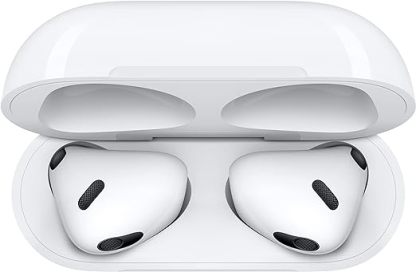 Apple AirPods (3rd Generation) Wireless Ear Buds, Bluetooth Headphones, Personalized Spatial Audio, Sweat and Water Resistant, Lightning Charging Case Included, Up to 30 Hours of Battery Life