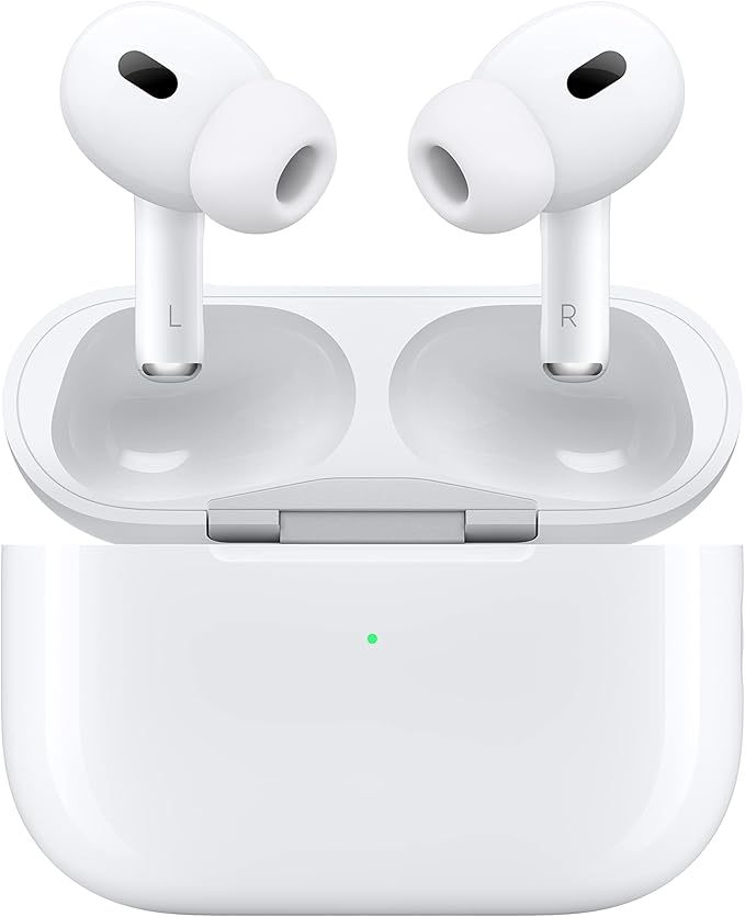 Apple AirPods Pro 2 Wireless Earbuds, Bluetooth Headphones, Active Noise Cancellation, Hearing Aid Feature, Transparency, Personalized Spatial Audio, High-Fidelity Sound, H2 Chip, USB-C Charging
