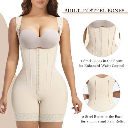 Fajas Colombianas Moldeadoras Shapewear Tummy Control Body Shaper Postpartum Butt Lift Compression Garment with Steel Bones