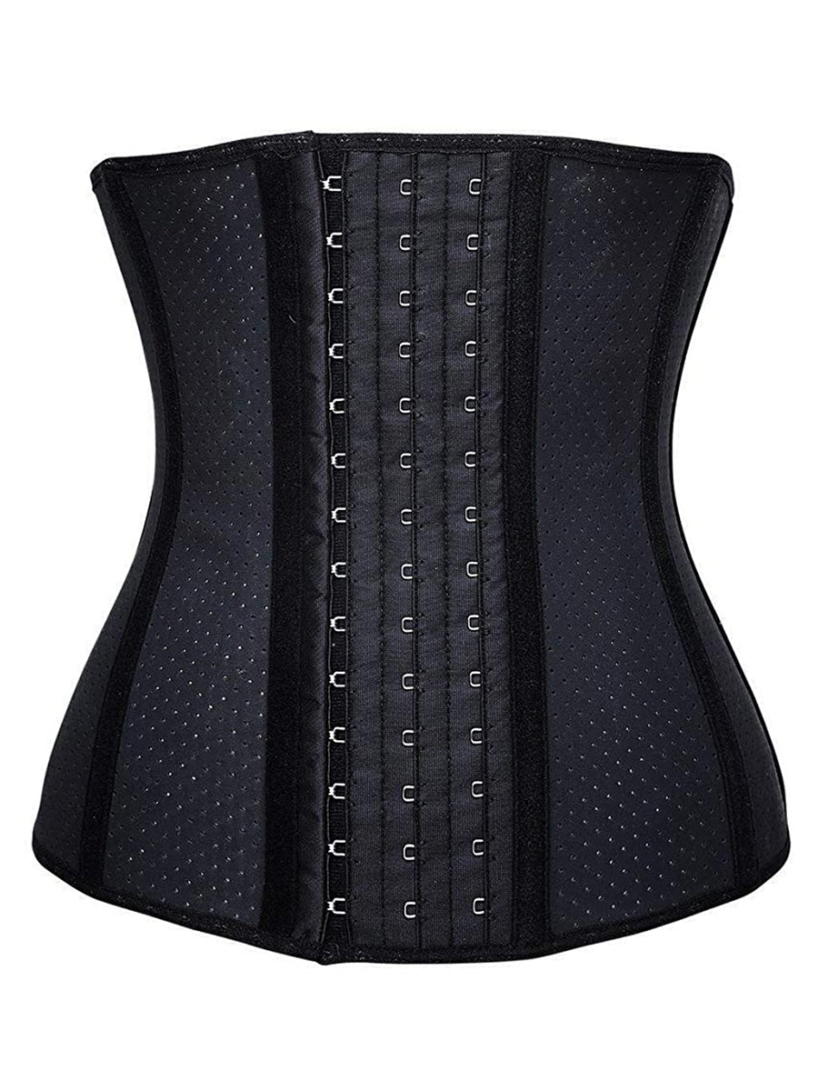 Cintura dimagrante in lattice traspirante da donna con 9 stecche in acciaio e 3 file di ganci