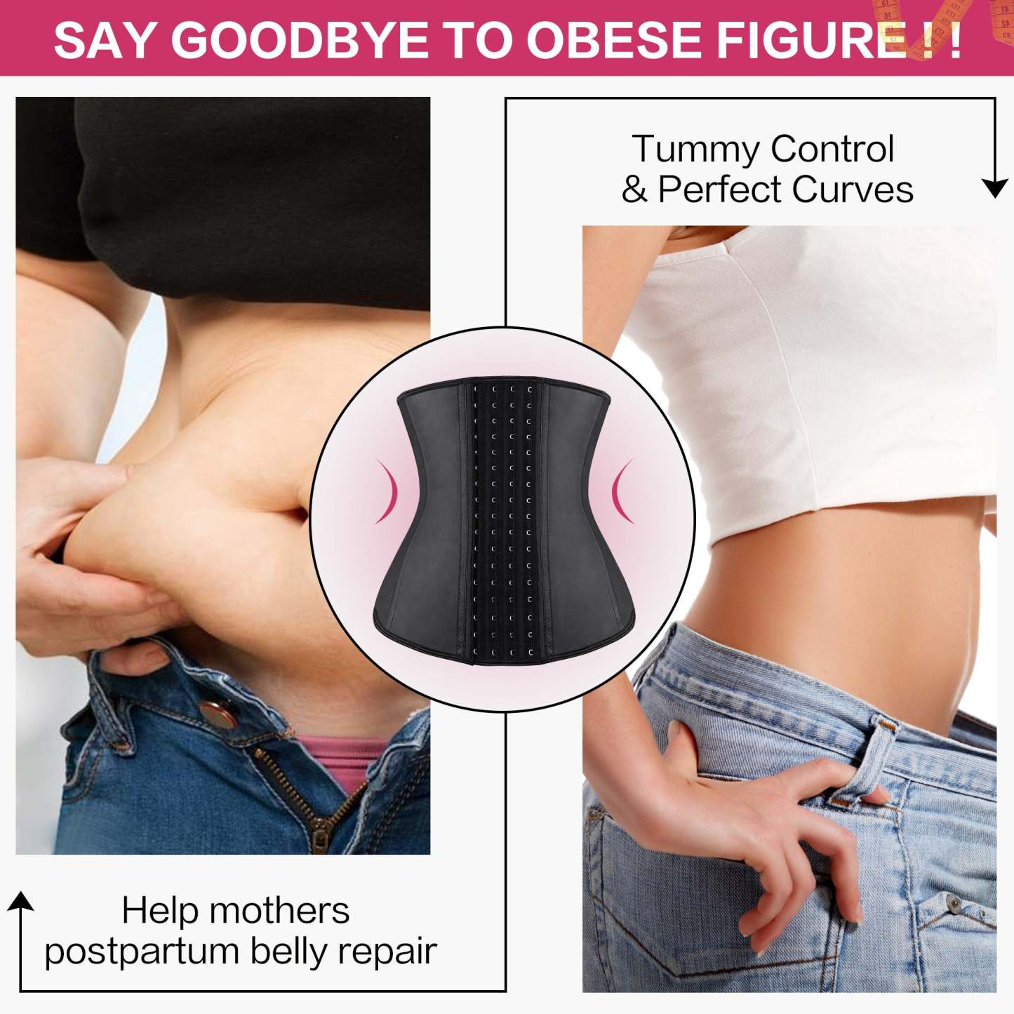  Womens Long Torso Waist Trainer Sports Girdle 4 Row Hooks