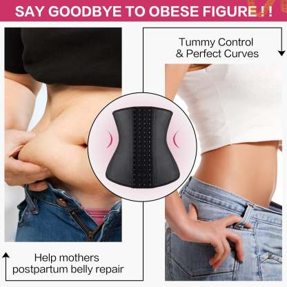  Womens Long Torso Waist Trainer Sports Girdle 4 Row Hooks