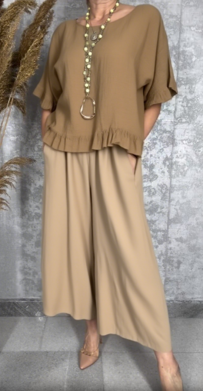 Completo in lino semplice e fresco