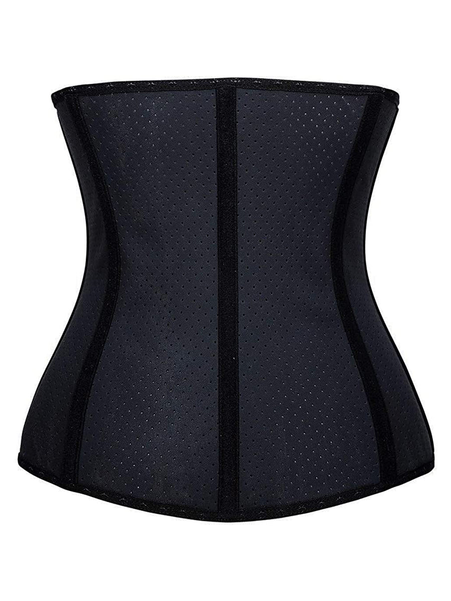 Cintura dimagrante in lattice traspirante da donna con 9 stecche in acciaio e 3 file di ganci