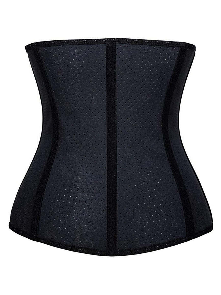 Cintura dimagrante in lattice traspirante da donna con 9 stecche in acciaio e 3 file di ganci