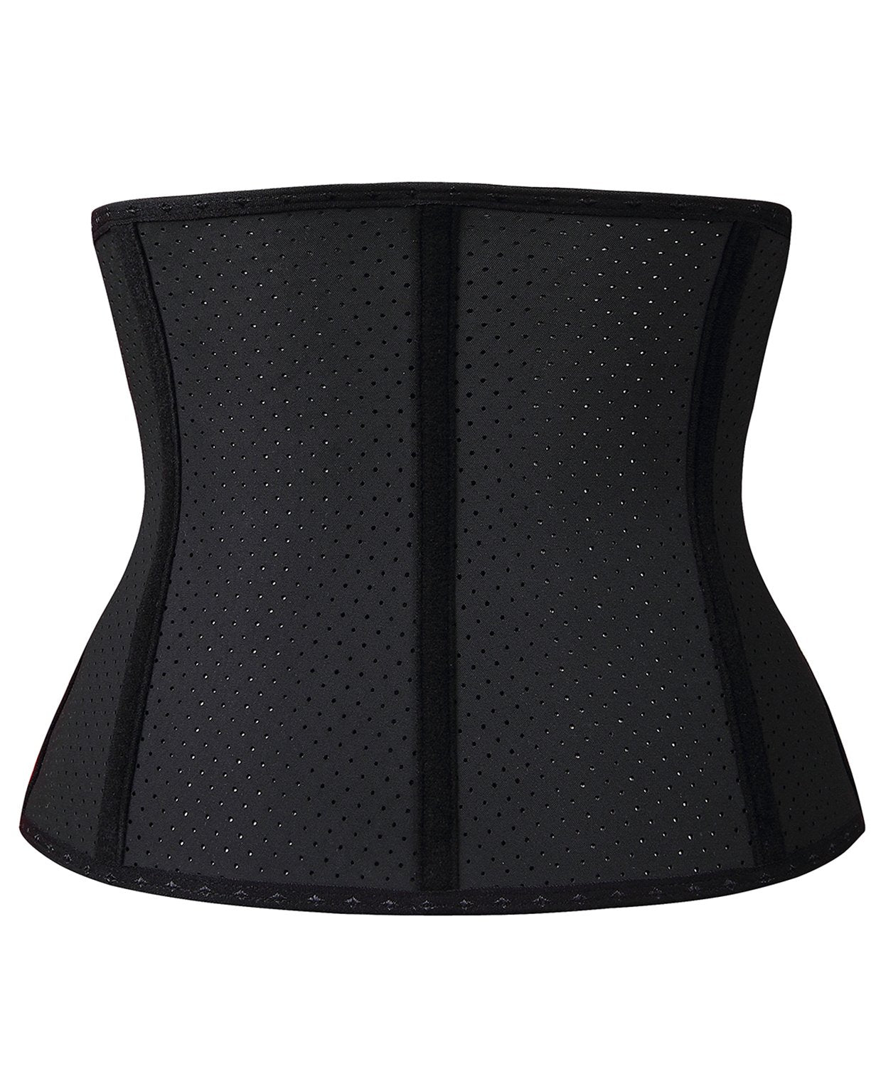  Women Latex Short Torso Waist Trainer 9 Steel Bones 3 Row Hooks