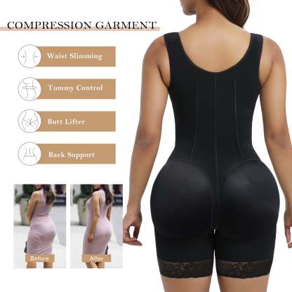  Fajas Colombianas Moldeadoras Shapewear Tummy Control Body Shaper Postpartum Butt Lift Compression Garment with Steel Bones