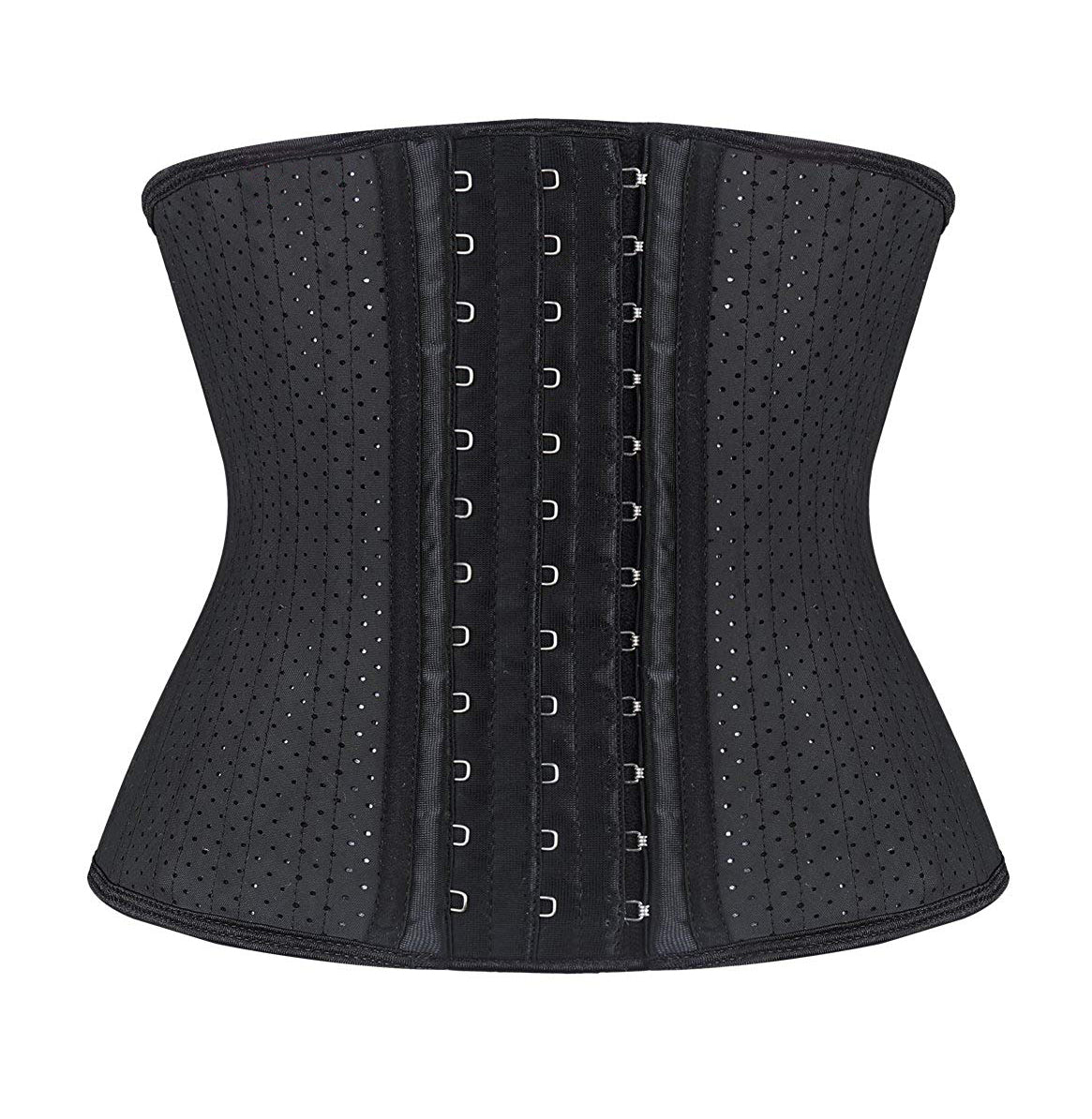 YIANNA Women Latex Short Torso Waist Trainer 25 Steel Bones 3 Row Hook