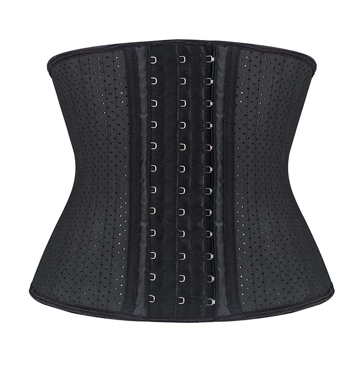  Women Latex Short Torso Waist Trainer 25 Steel Bones 3 Row Hooks