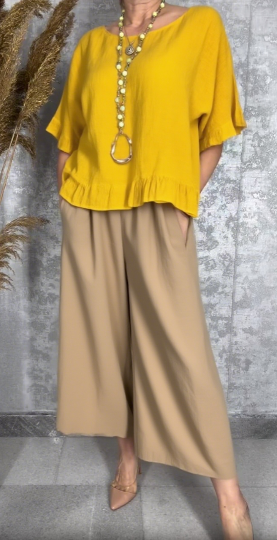 Completo in lino semplice e fresco