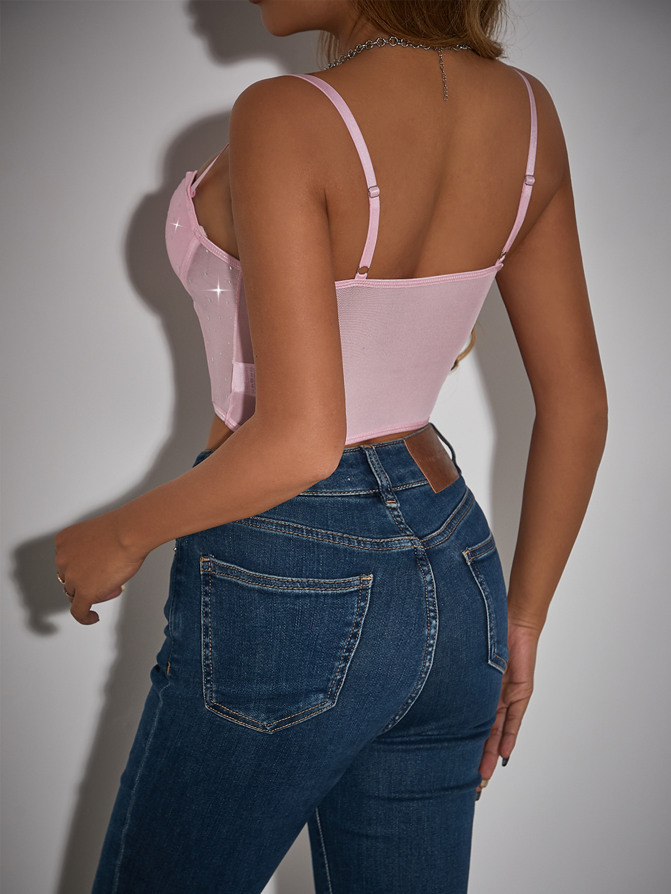 Gilet sottile con anello in acciaio a spina di pesce