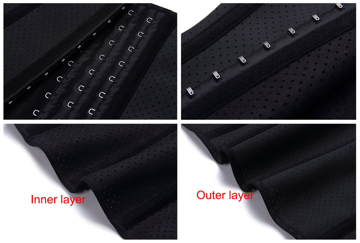  Women Latex Short Torso Waist Trainer 9 Steel Bones 3 Row Hooks