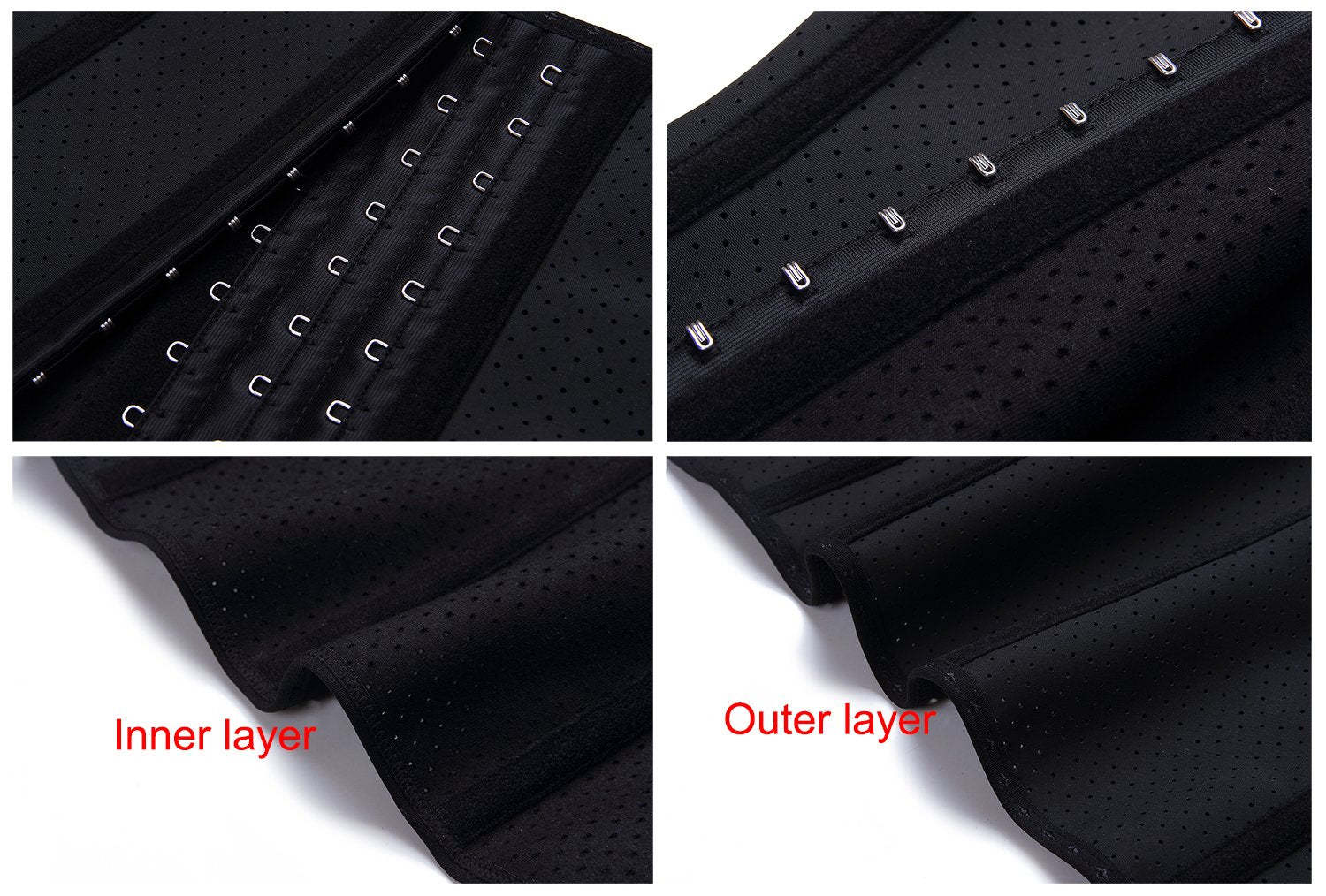  Women Latex Short Torso Waist Trainer 9 Steel Bones 3 Row Hooks