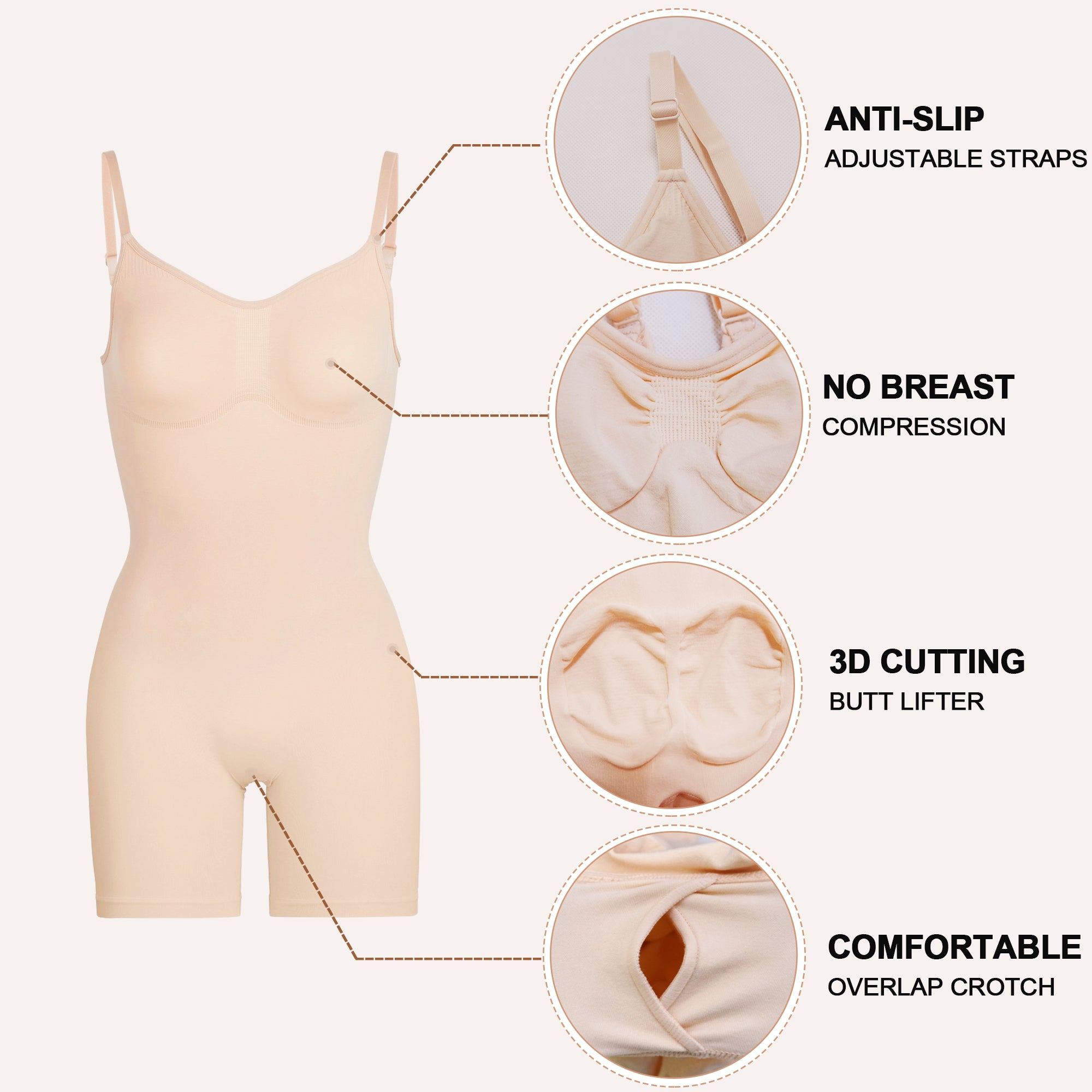  Bodysuit for Women Seamless Shapewear Tummy Control Sculpting Body Shaper Butt Lifter