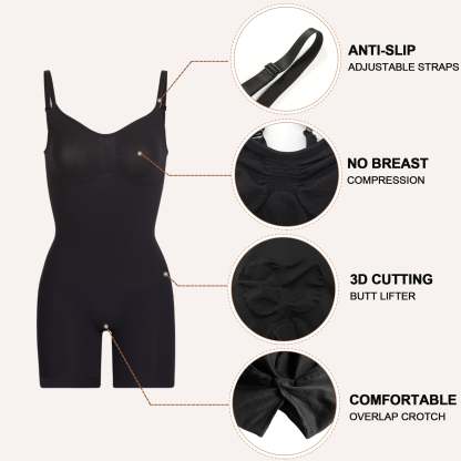  Bodysuit for Women Seamless Shapewear Tummy Control Sculpting Body Shaper Butt Lifter