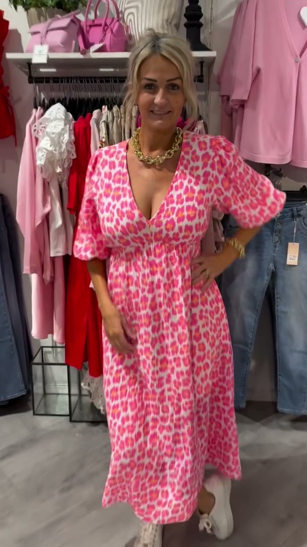 💜 Elegante e comodo abito con scollo a V in 3 colori