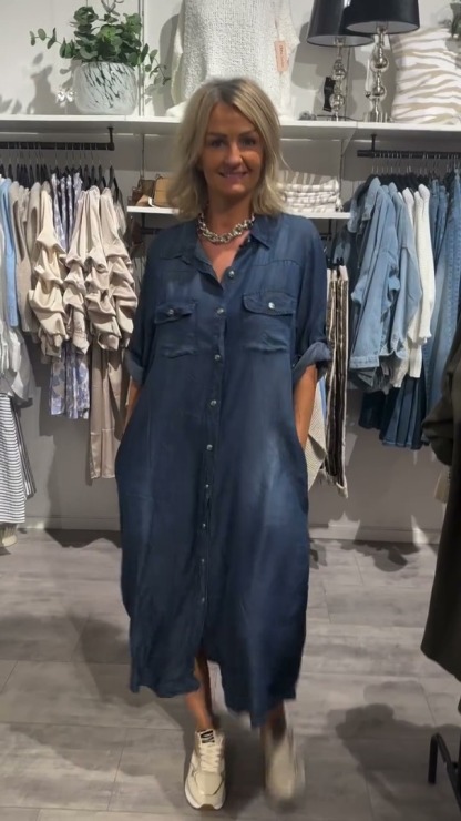 Gonna lunga di jeans di alta qualità