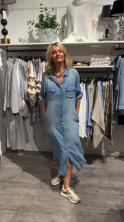 Gonna lunga di jeans di alta qualità